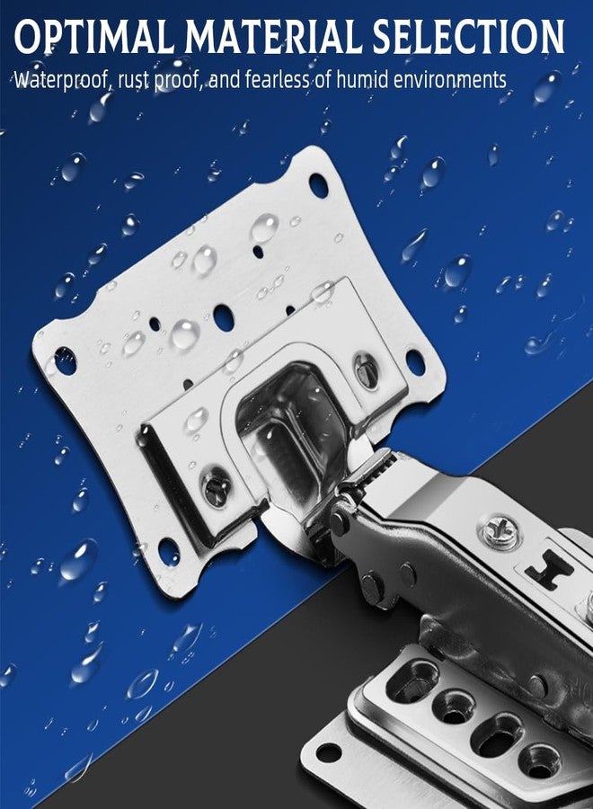 Serplex® 6Pcs Stainless Steel Hinge Plates, Cabinet Door Hinge Repair Kit with Screws- 6Pcs Metal Mounting Plate Kit Hinge Repair Plates - Image 4